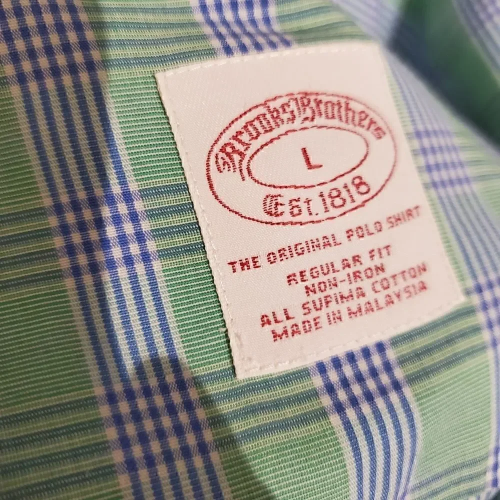 Brooks Brothers Original Button Plaid Shirt  L